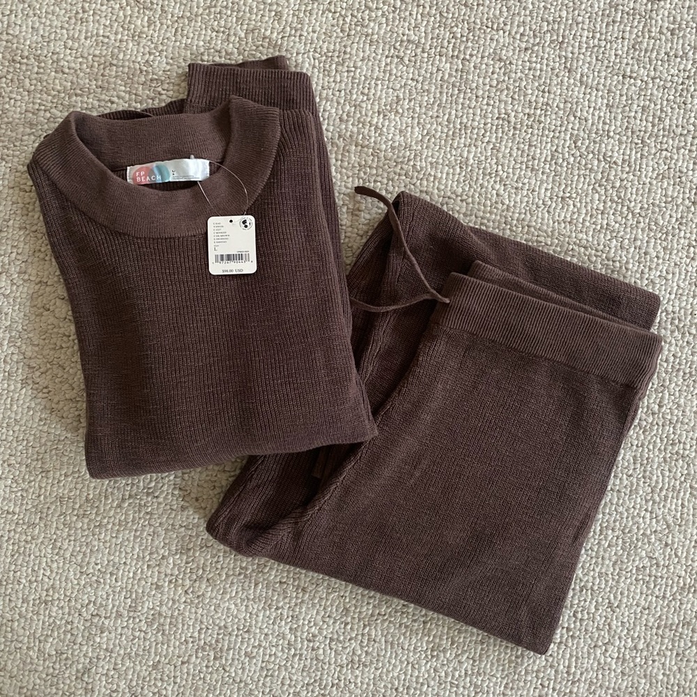 Free People Malibu Solid Pant Surf Set